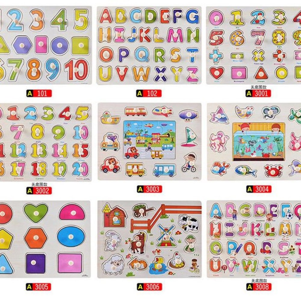 CHOOSE ANY 4 LEARNING WOODEN PUZZLE